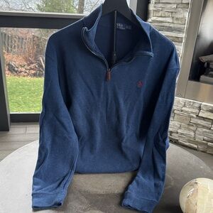 Polo by Ralph Lauren Men's Navy Zip-Up Sweater